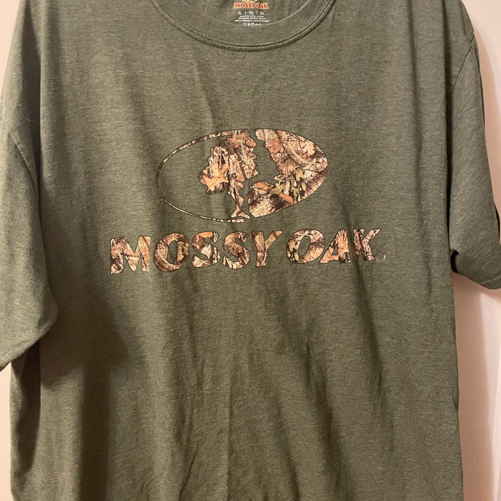 Mossy Oak Olive Camouflage Logo Tee